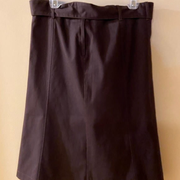Jessica Sport brown faux suede flared midi skirt / size 12 - Picture 2 of 8
